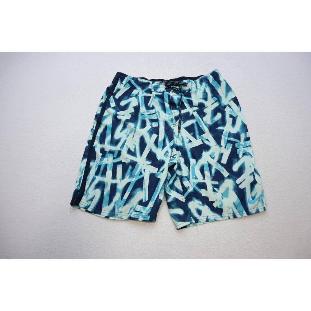 Nike Blue Swim Trunks‎ Shorts Netted Water Mens Size Medium